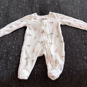 Carter's Cream One Piece with Animal Print